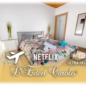 L'eden Carolo - Wi-fi, Parking, 10min Aéroport Appartement